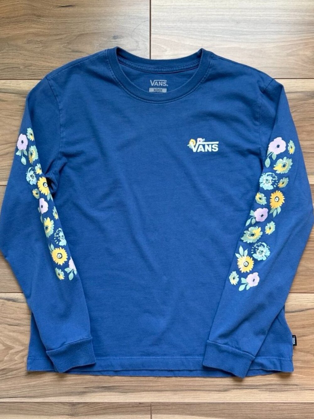 Vans Floral Sleeve Long Sleeve Tee | Blue